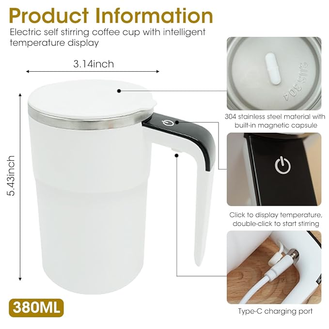 Automatic Self-Stirring Coffee Mug