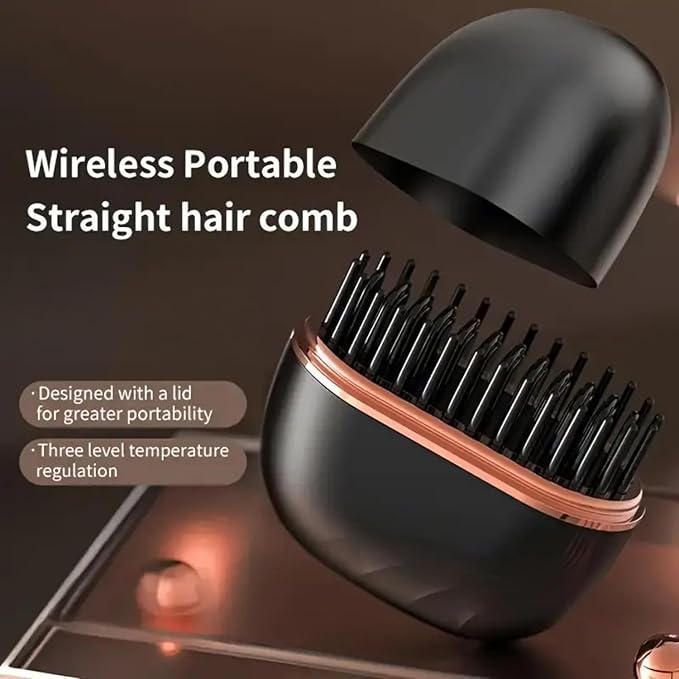 Mini Wireless Hair Straightener Comb