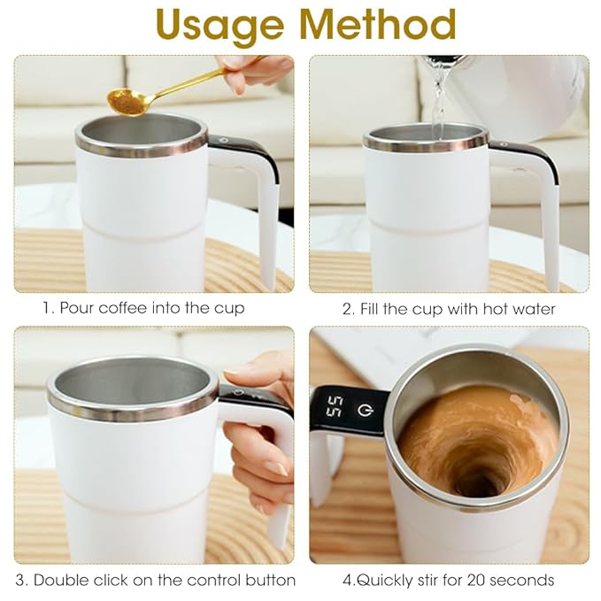 Automatic Self-Stirring Coffee Mug