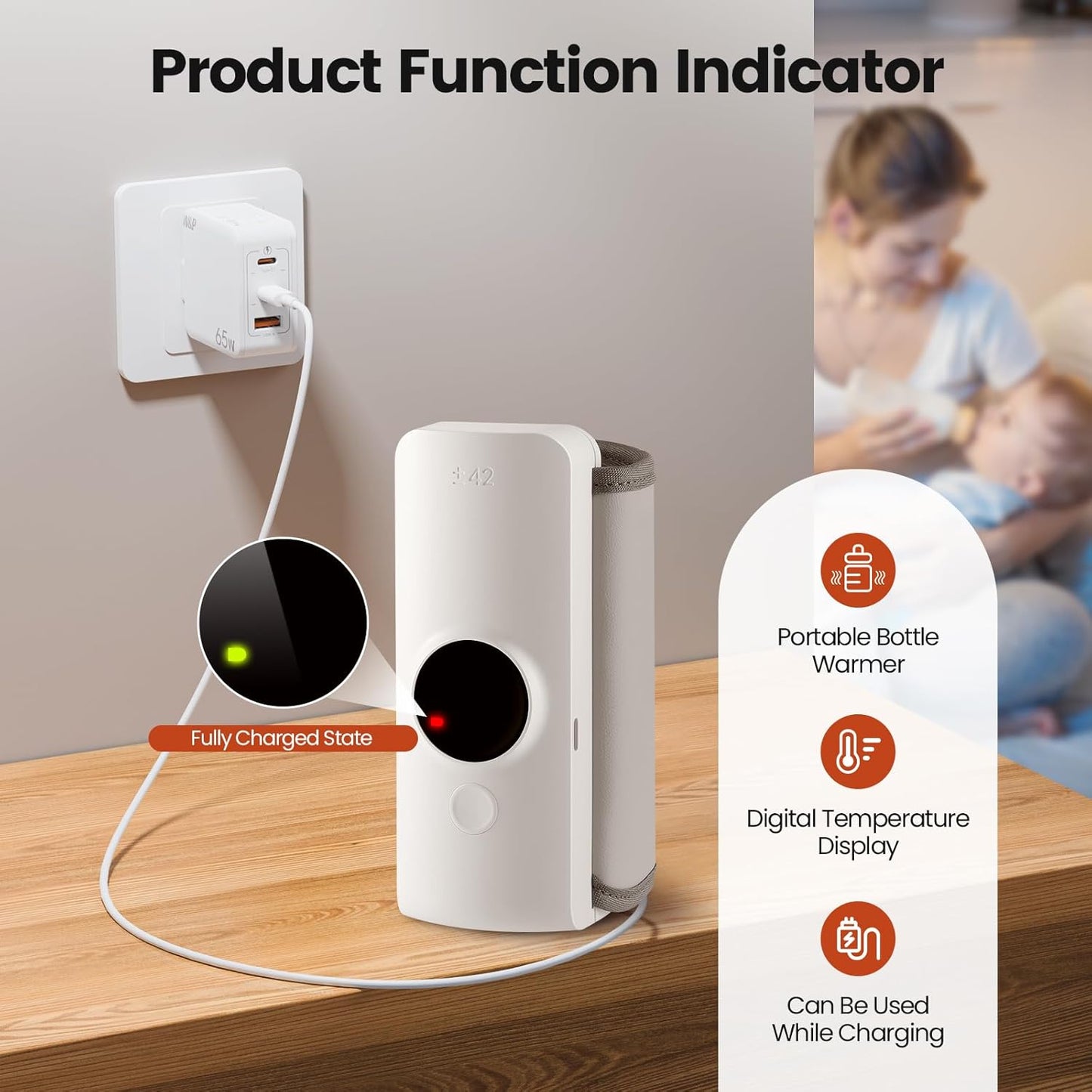 PHILIPS AVENT Portable Baby Bottle Warmer – Rechargeable Travel Milk Heater