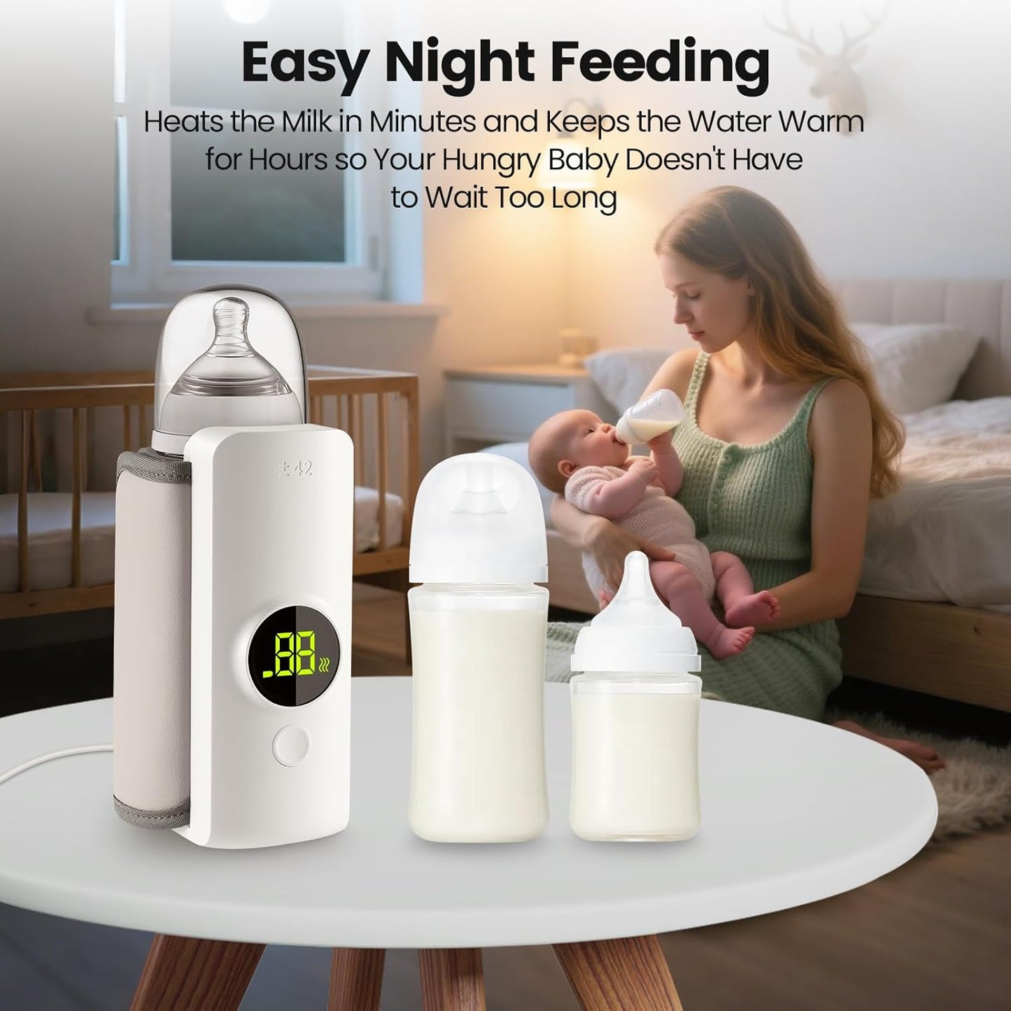 PHILIPS AVENT Portable Baby Bottle Warmer – Rechargeable Travel Milk Heater