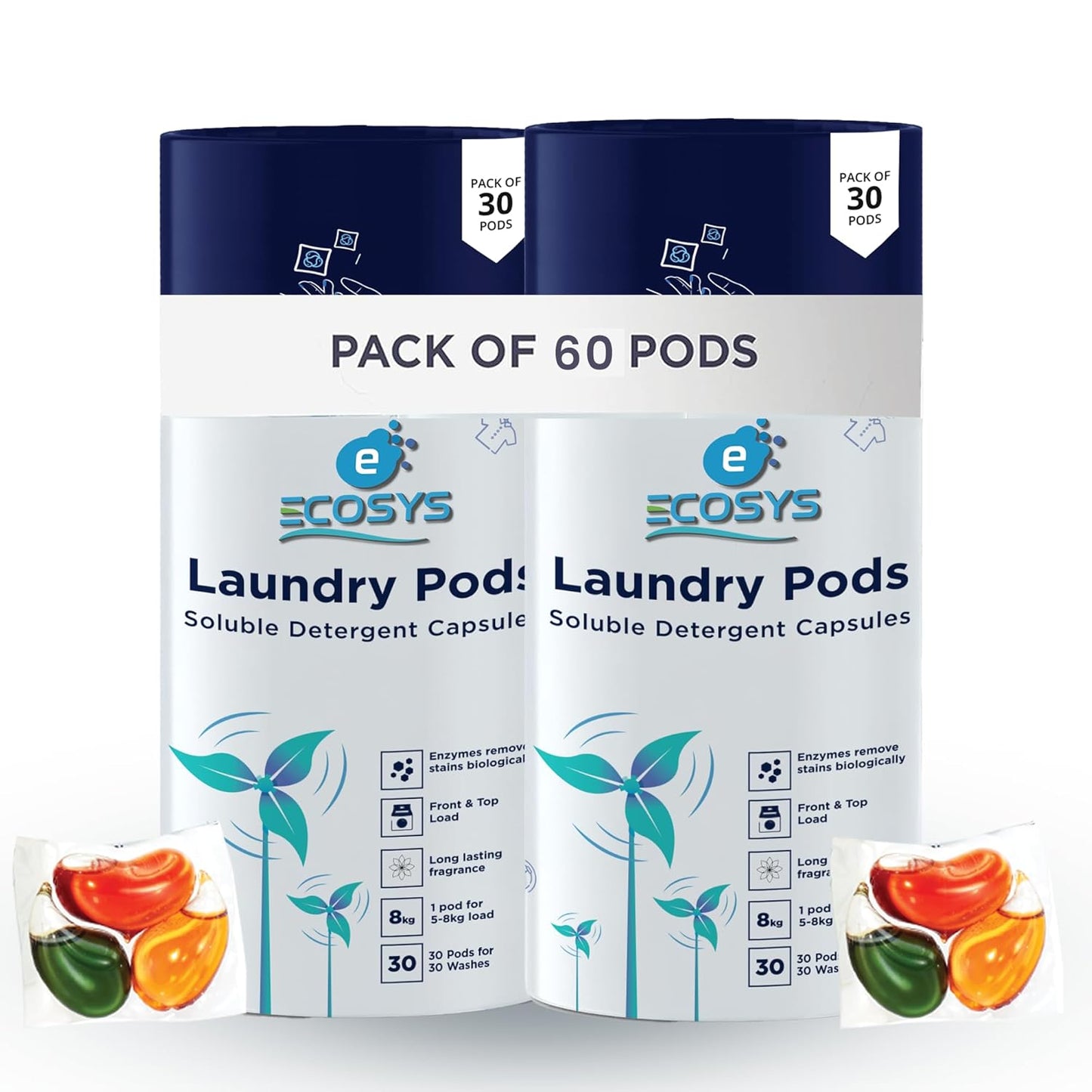 3-in-1 Magic Laundry Pods – Pack of 60