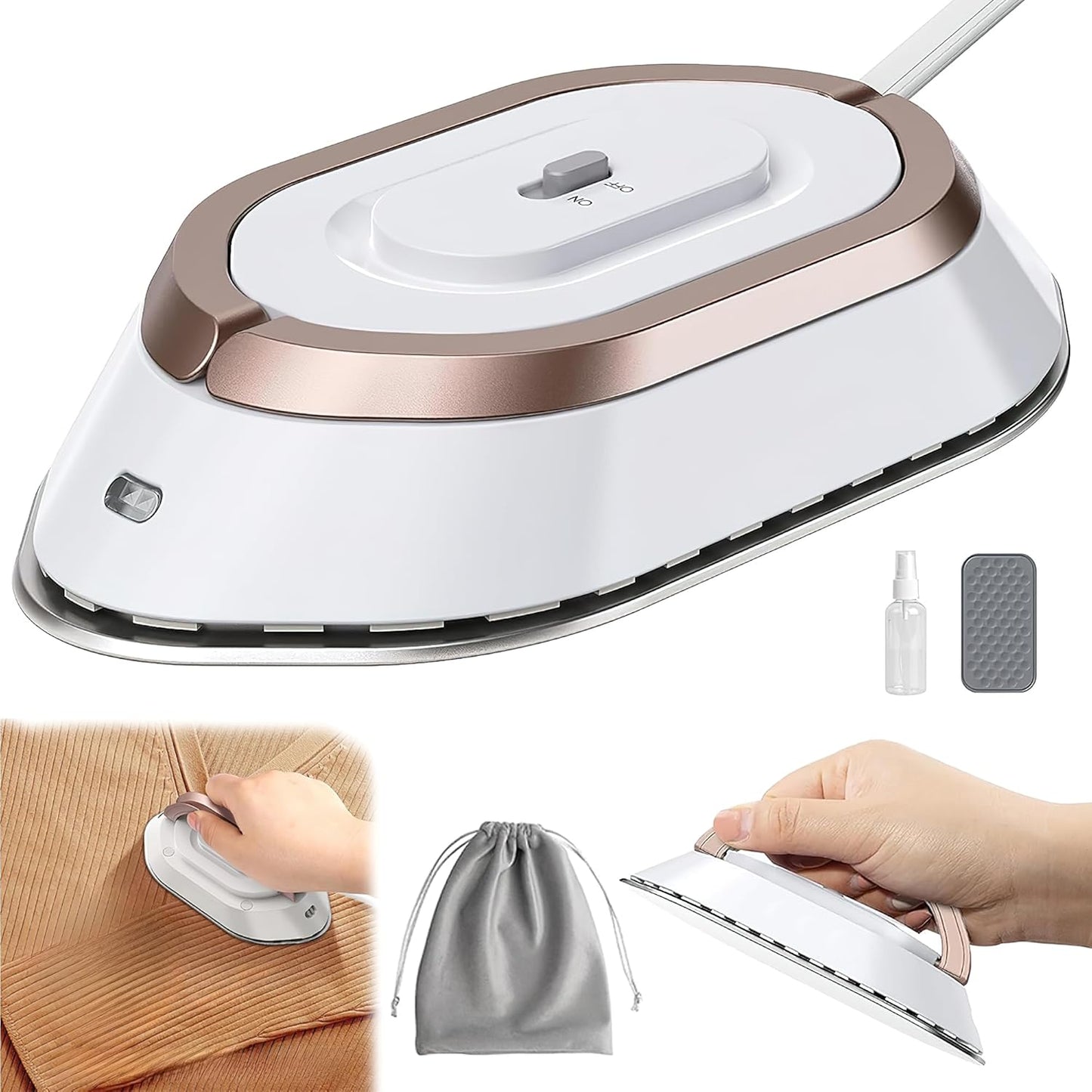 Mini Travel Iron – Foldable Portable Clothes Press
