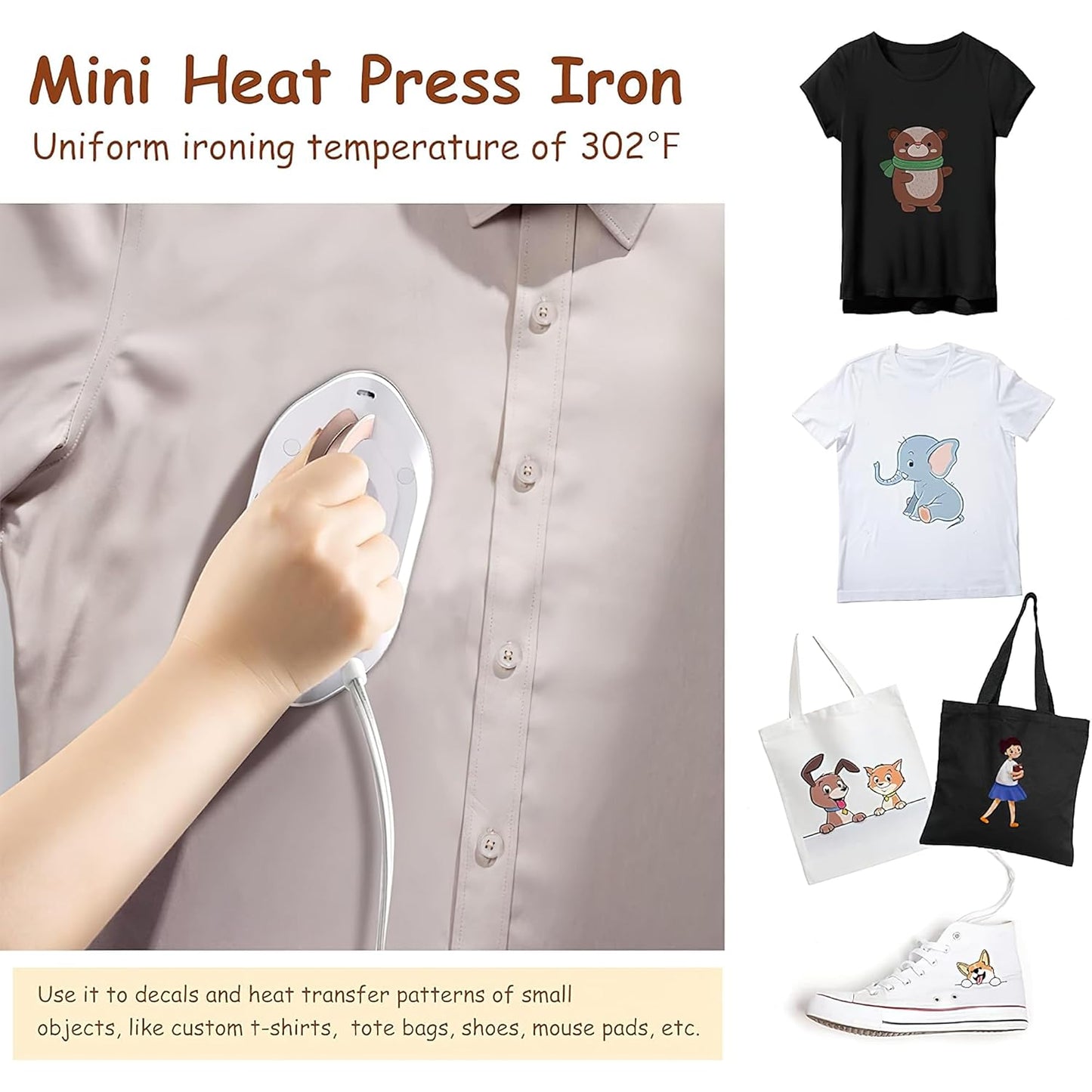 Mini Travel Iron – Foldable Portable Clothes Press
