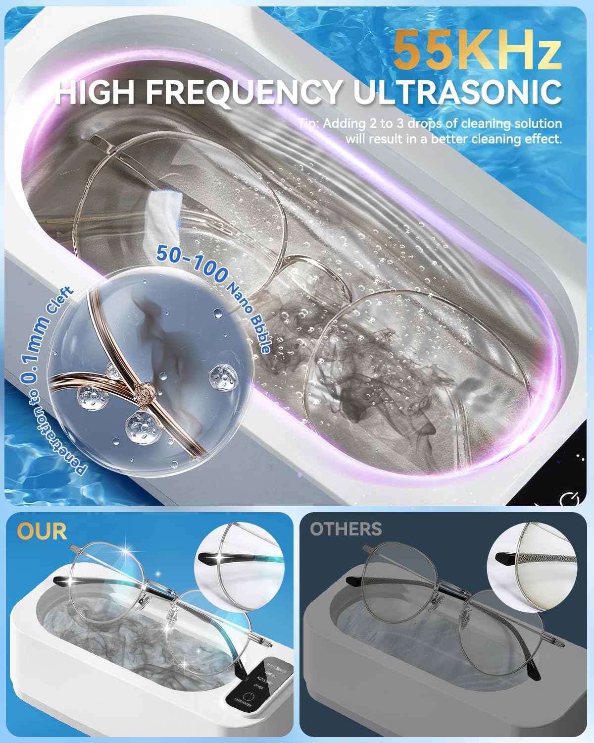 AI Ultrasonic Jewelry Cleaner – Professional Deep Clean Machine