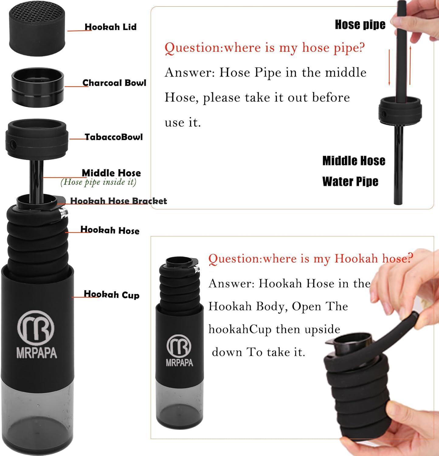 Portable Mini Hookah Cup Set