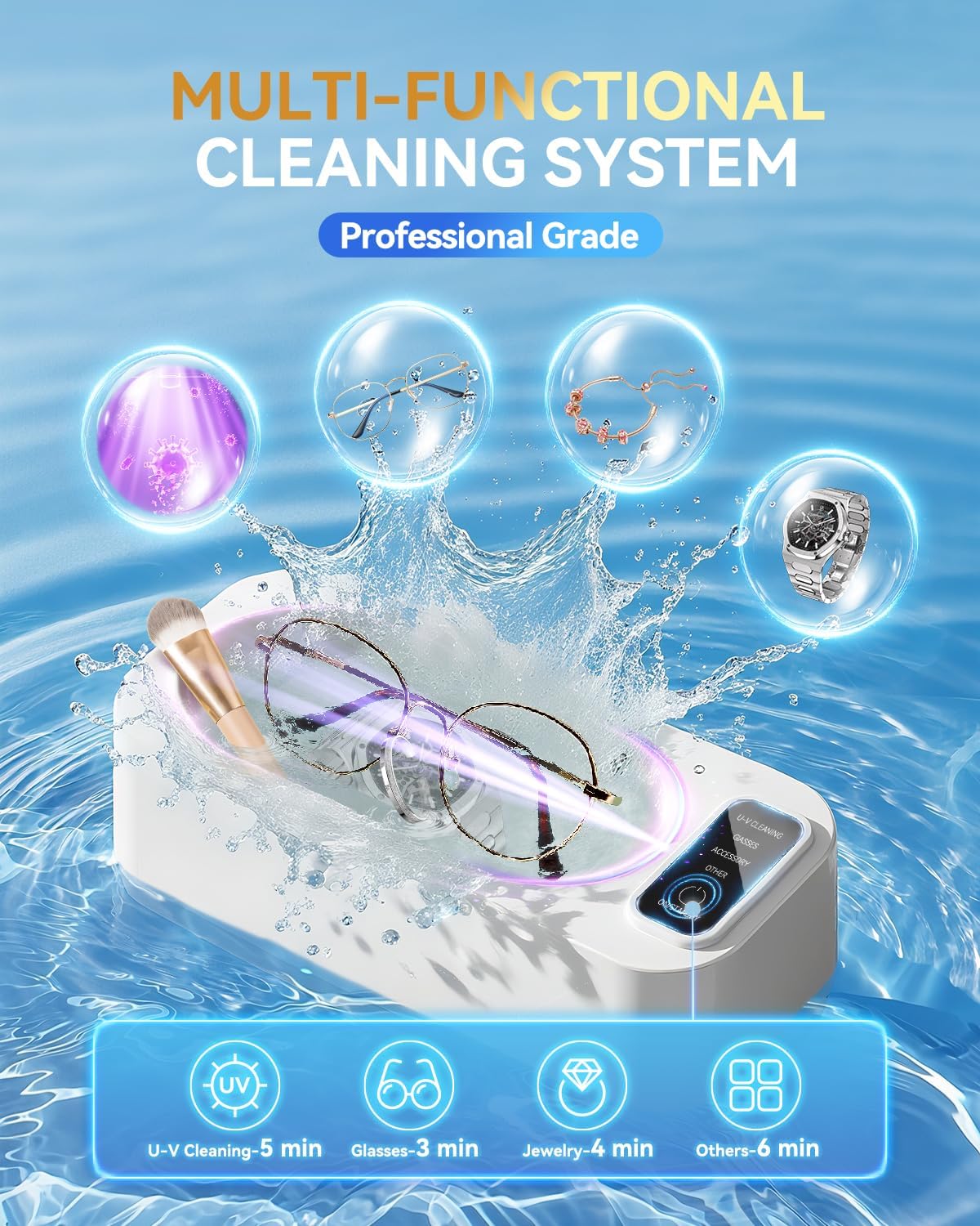 AI Ultrasonic Jewelry Cleaner – Professional Deep Clean Machine