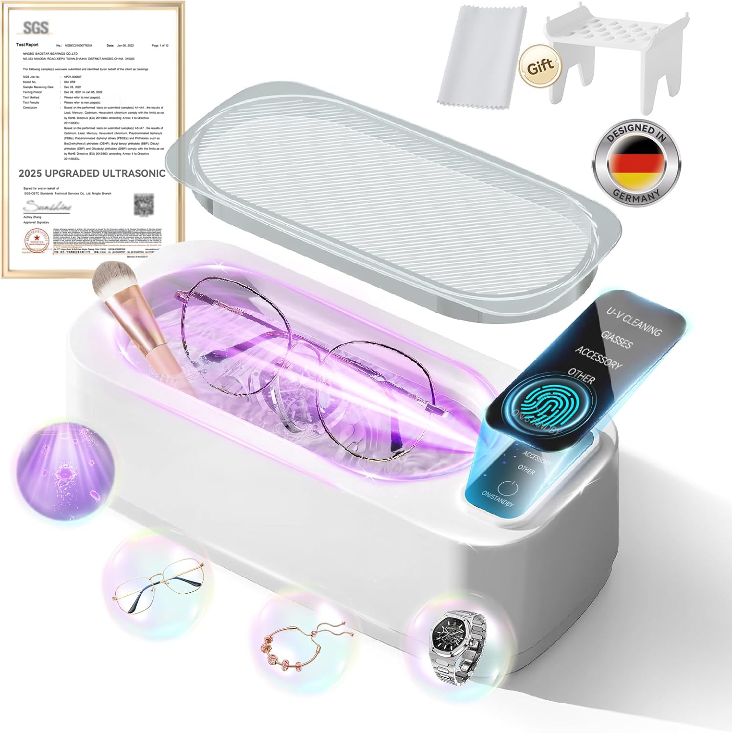 AI Ultrasonic Jewelry Cleaner – Professional Deep Clean Machine