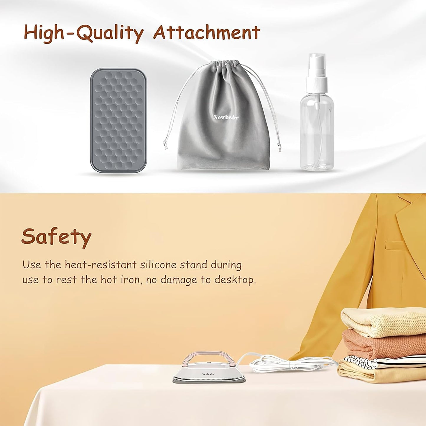 Mini Travel Iron – Foldable Portable Clothes Press