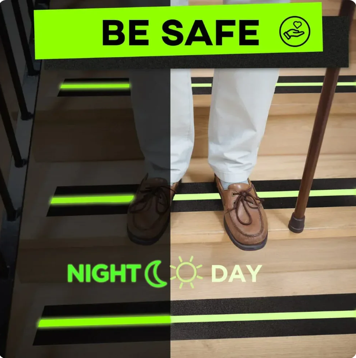 ANTI-SLIP GLOW TAPE – 35FT (BUY 1 GET 1 FREE)