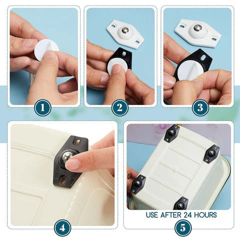 AtomCart Heavy Duty 360° Rotating Moving Wheels