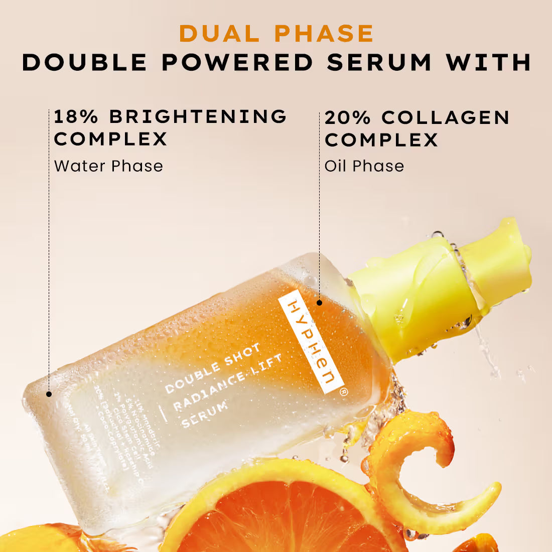 Hyphen 18% Brightening + 20% Collagen Double Serum pack of 2