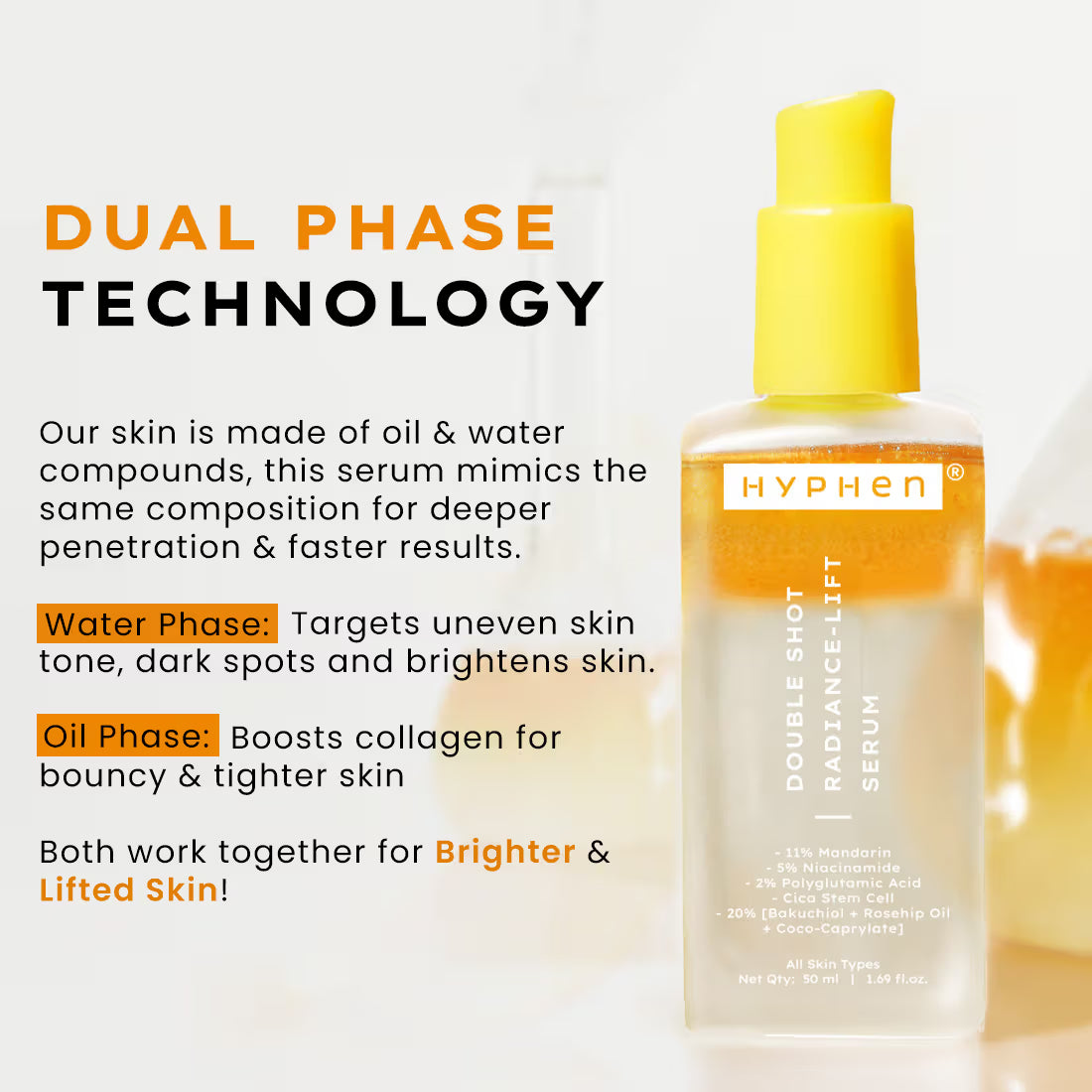 Hyphen 18% Brightening + 20% Collagen Double Serum pack of 2