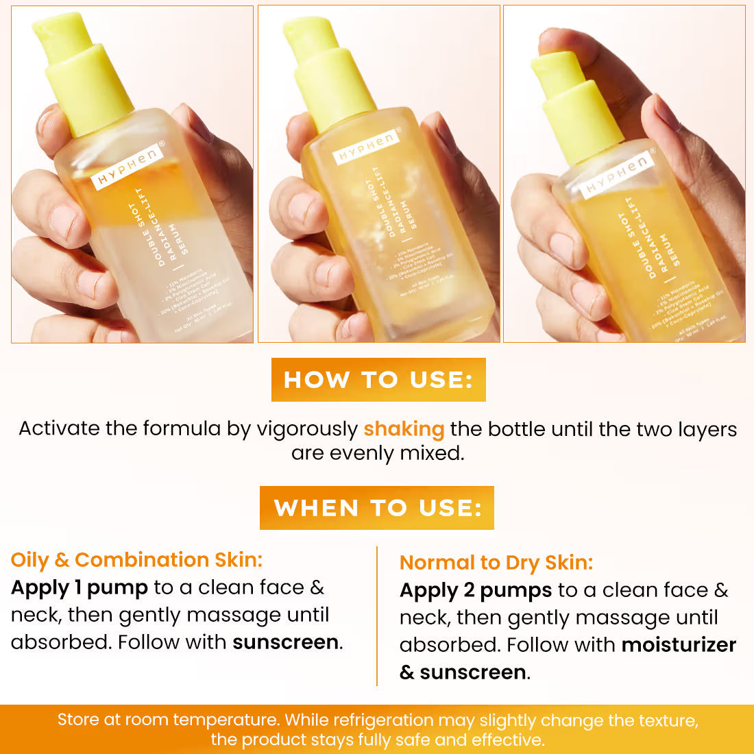 Hyphen 18% Brightening + 20% Collagen Double Serum pack of 2