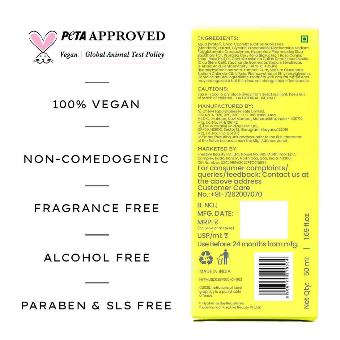 Hyphen 18% Brightening + 20% Collagen Double Serum pack of 2